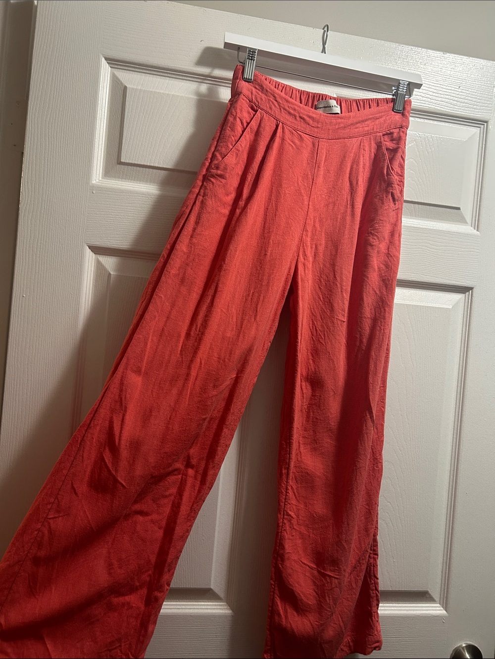 Abercrombie & Fitch Coral Wide-Leg Pants